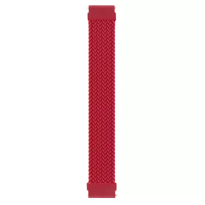 Microsonic Huawei Watch 5 46mm Kordon, (Small Size, 135mm) Braided Solo Loop Band Kırmızı