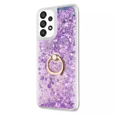 Microsonic Samsung Galaxy A33 5G Kılıf Glitter Liquid Holder Mor