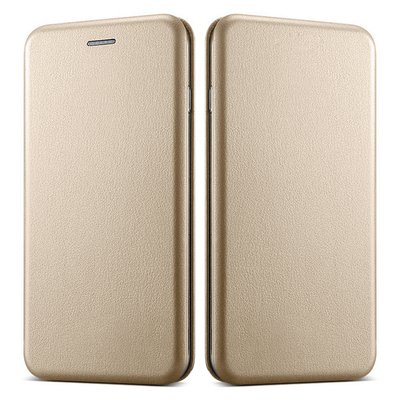 CaseUp Huawei Y7 Prime 2019 Kılıf Manyetik Stantlı Flip Cover Gold