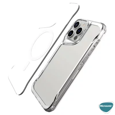 Microsonic Apple iPhone 16 Pro Max Kılıf MagSafe Trex Bumper Şeffaf