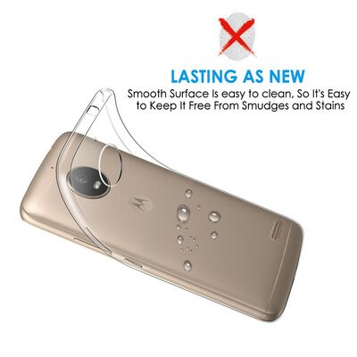 Microsonic Motorola Moto E4 Plus Kılıf Transparent Soft Siyah