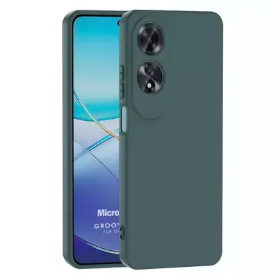 Microsonic Oppo A60 Kılıf Groovy Soft Koyu Yeşil