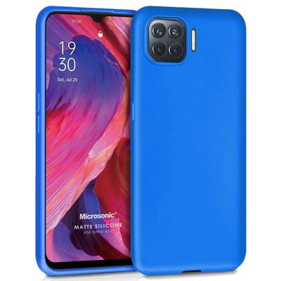 Microsonic Oppo A73 Kılıf Matte Silicone Mavi