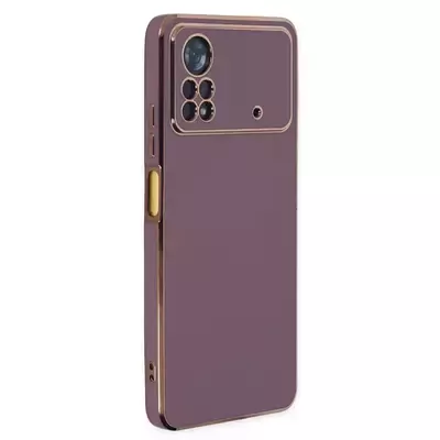 Microsonic Xiaomi Poco X4 Pro 5G Kılıf Olive Plated Lila