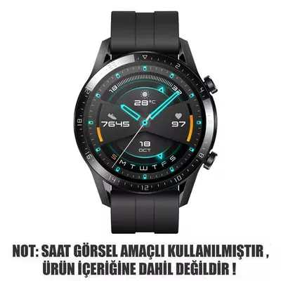 Microsonic Huawei Watch 5 46mm Kordon, Silicone RapidBands Siyah