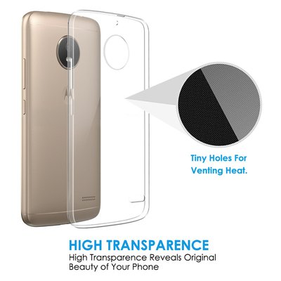 Microsonic Motorola Moto E4 Plus Kılıf Transparent Soft Beyaz