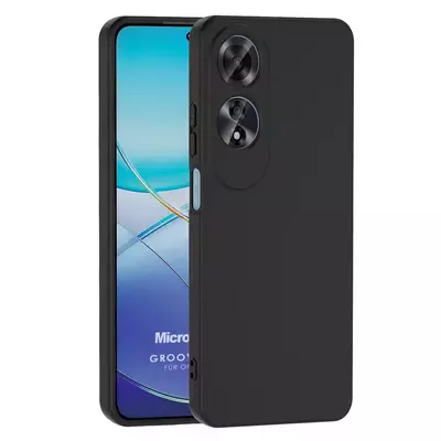 Microsonic Oppo A60 Kılıf Groovy Soft Siyah