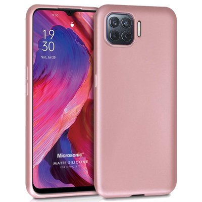 Microsonic Oppo A73 Kılıf Matte Silicone Rose Gold