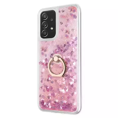 Microsonic Samsung Galaxy A23 Kılıf Glitter Liquid Holder Pembe