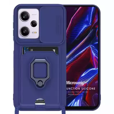 Microsonic Xiaomi Redmi Note 12 Kılıf Multifunction Silicone Lacivert