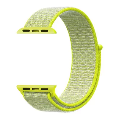 Microsonic Apple Watch Ultra 2 Hasırlı Kordon Woven Sport Loop Sarı