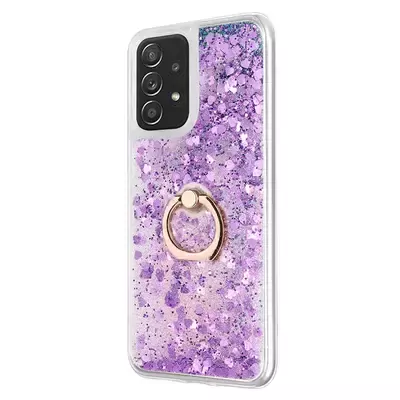 Microsonic Samsung Galaxy A23 Kılıf Glitter Liquid Holder Mor