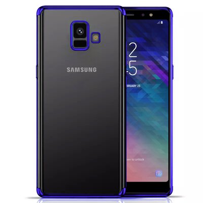 Microsonic Samsung Galaxy A6 2018 Kılıf Skyfall Transparent Clear Mavi