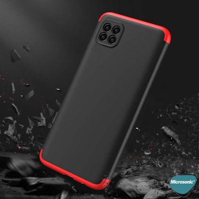 Microsonic Oppo Reno 4 Lite Kılıf Double Dip 360 Protective AYS Siyah Gri