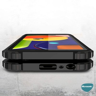 Microsonic Samsung Galaxy A01 Core Kılıf Rugged Armor Mavi