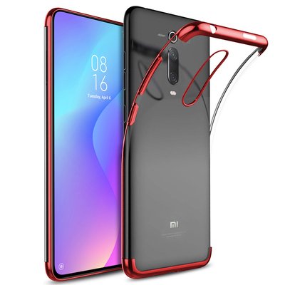 Microsonic Xiaomi Redmi K20 Kılıf Skyfall Transparent Clear Kırmızı