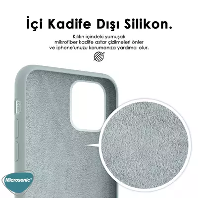 Microsonic Apple iPhone SE 2020 Kılıf Liquid Lansman Silikon Çini Mavisi