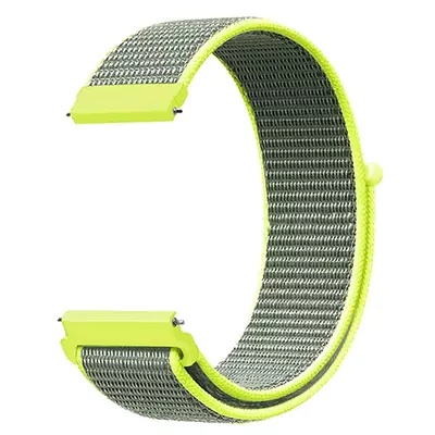 Microsonic Huawei Watch GT 6 46mm Hasırlı Kordon Woven Sport Loop Sarı