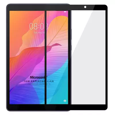 Microsonic Huawei MatePad T8 8'' Tam Kaplayan Ekran Koruyucu Siyah