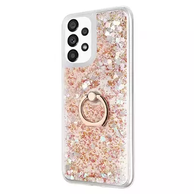 Microsonic Samsung Galaxy A13 4G Kılıf Glitter Liquid Holder Gold