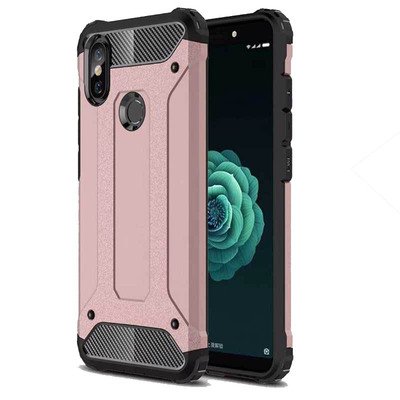 Microsonic Xiaomi Mi A2 Lite Kılıf Rugged Armor Rose Gold