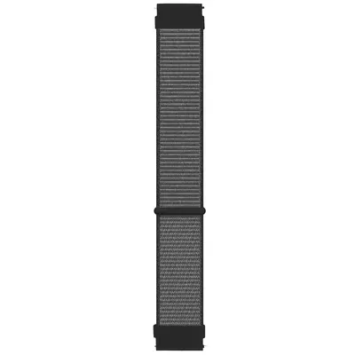 Microsonic Huawei Watch GT 6 46mm Hasırlı Kordon Woven Sport Loop Gri