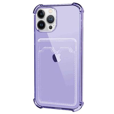 Microsonic Apple iPhone 13 Pro Max Card Slot Shock Kılıf Lila