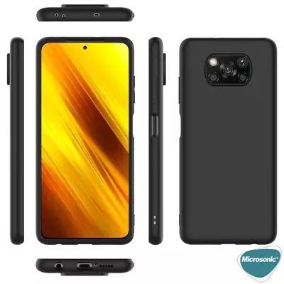 Microsonic Matte Silicone Xiaomi Poco X3 Pro Kılıf Mavi