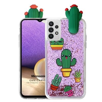 Microsonic Samsung Galaxy A32 4G Kılıf Cute Cartoon Kaktüs