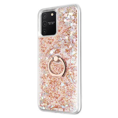 Microsonic Samsung Galaxy S10 Lite Kılıf Glitter Liquid Holder Gold