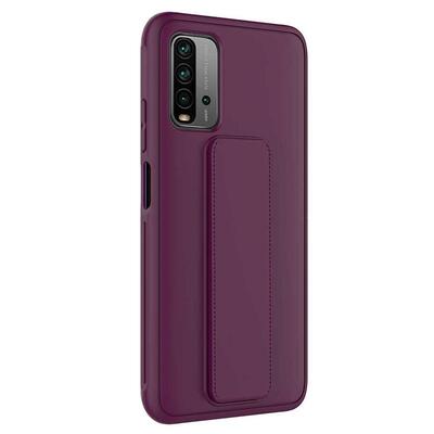 Microsonic Xiaomi Redmi Note 9 4G Kılıf Hand Strap Mor