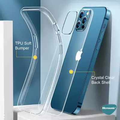 Microsonic Apple iPhone 16 Pro Kılıf Transparent Soft Şeffaf