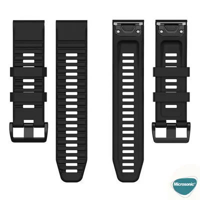 Microsonic Garmin Instinct Kordon Quick Fit Strap Band Siyah