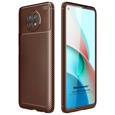 Microsonic Xiaomi Redmi Note 9 5G Kılıf Legion Series Kahverengi