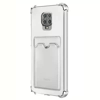 Microsonic Xiaomi Redmi Note 9 Pro Max Card Slot Shock Kılıf Şeffaf