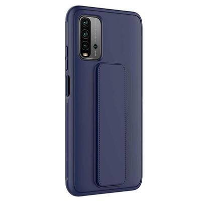 Microsonic Xiaomi Redmi Note 9 4G Kılıf Hand Strap Lacivert