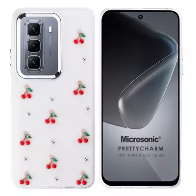 Microsonic Infinix Hot 50 4G Kılıf PrettyCharm Cherry