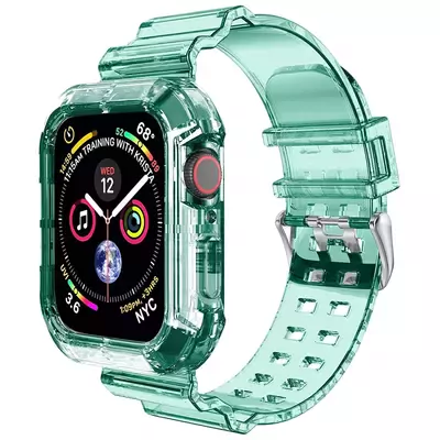 Microsonic Apple Watch Ultra Kordon Transparent Clear Band Yeşil