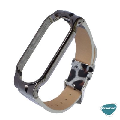 Microsonic Xiaomi Mi Band 6 Leopard Wrist Strap Kordon Sarı