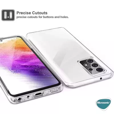 Microsonic Samsung Galaxy A73 5G Kılıf Komple Gövde Koruyucu Şeffaf