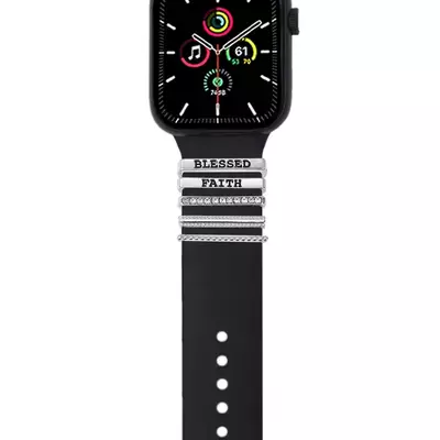 Microsonic Apple Watch Ultra Kordon Aksesuarı Blessed Faith Charm Gümüş