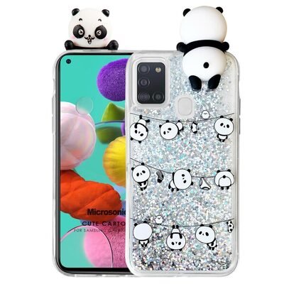 Microsonic Samsung Galaxy A21s Kılıf Cute Cartoon Panda