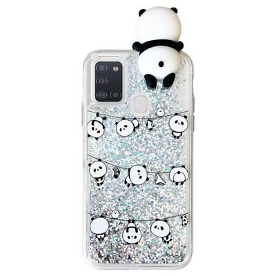 Microsonic Samsung Galaxy A21s Kılıf Cute Cartoon Panda