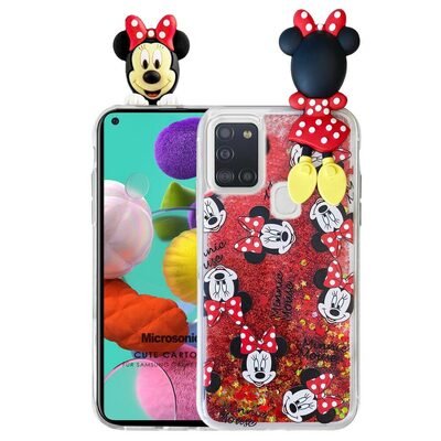 Microsonic Samsung Galaxy A21s Kılıf Cute Cartoon Minnie Mouse