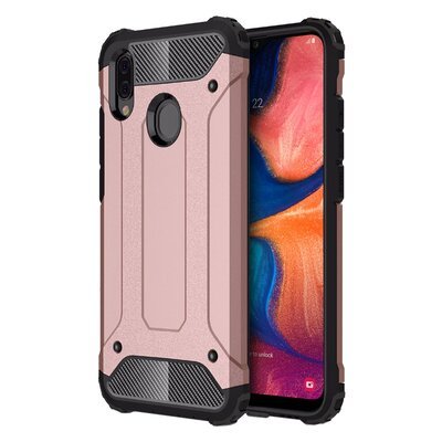 Microsonic Samsung Galaxy A20E Kılıf Rugged Armor Rose Gold