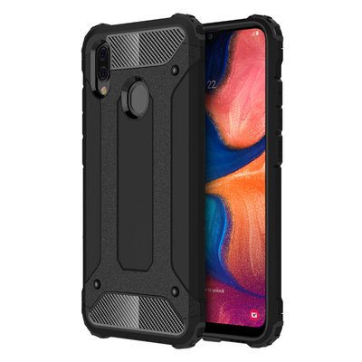 Microsonic Samsung Galaxy A20E Kılıf Rugged Armor Siyah