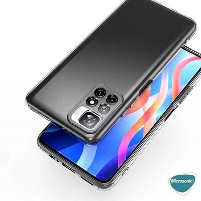 Microsonic Xiaomi Redmi Note 11T Kılıf Transparent Soft Beyaz