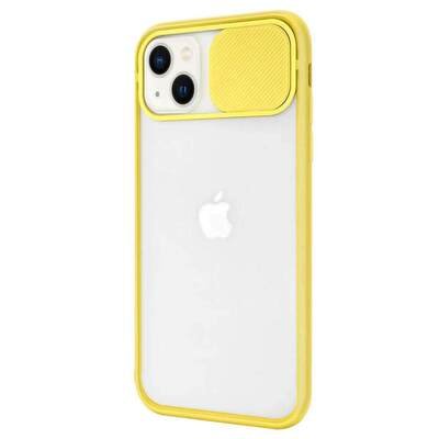 Microsonic Apple iPhone 13 Kılıf Slide Camera Lens Protection Sarı