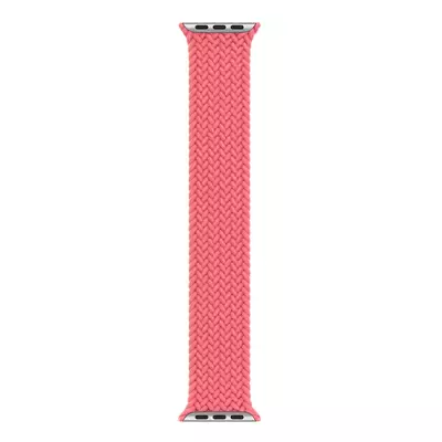 Microsonic Apple Watch Series 3 42mm Kordon, (Large Size, 160mm) Braided Solo Loop Band Pembe