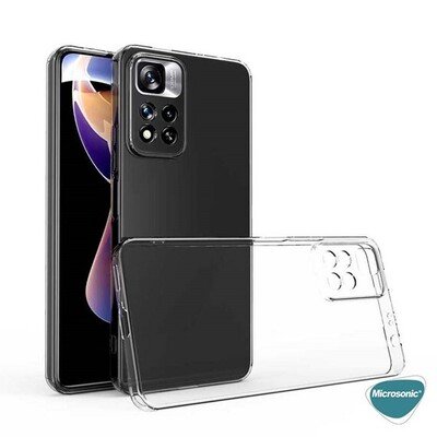 Microsonic Xiaomi Redmi Note 11 Pro Plus Kılıf Transparent Soft Beyaz